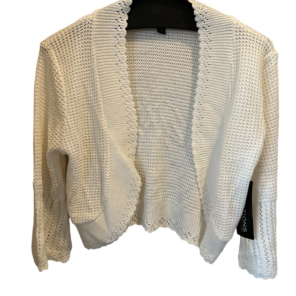 Notations petite medium‎ open front shawl type sweater